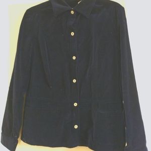 Navy blue velvet jacket from Ann Taylor size 10